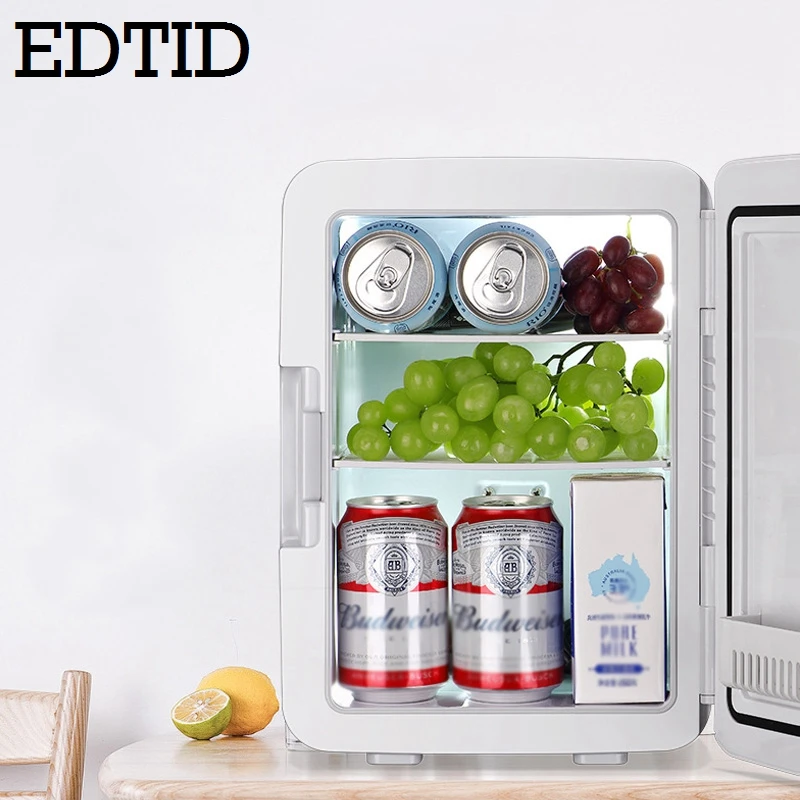 12V/220V 10L Car Refrigerators Ultras Quiet Low Noise Car Mini Refrigerators Freezer Cooling Heating Box Fridge Home Outdoor