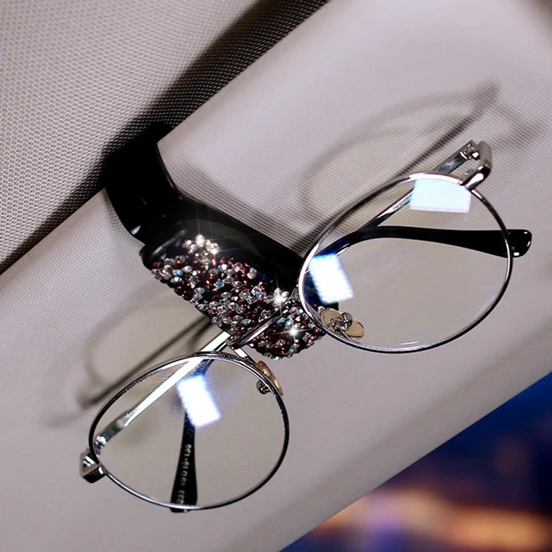 2db strasszos Gyémánt Nap Sapkaellenző szemüvegek jogosultja csipesz napszemüvegek Szemüveg Bekapcsolás csipesz Szaggató rty csipesz kocsi Belföld dekor