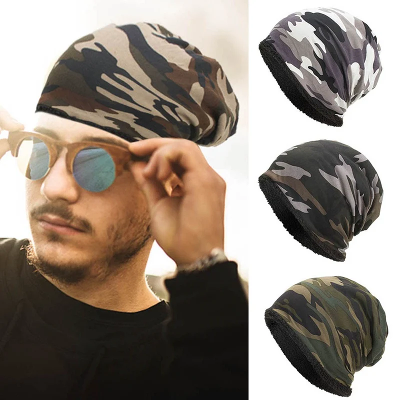 Камуфляжная Мужская шапочка, кепка, зимняя хлопковая кепка Skullies Beanies, кепка s, шапка Bonnet Homme Gorro