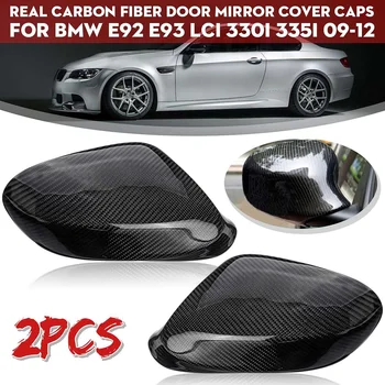 

Pair Real Carbon Fiber Auto Car Rearview Side Wing Mirror Cover Caps For For BMW E92 E93 LCI 328i 335i 2009 2010 2011 2012 Black