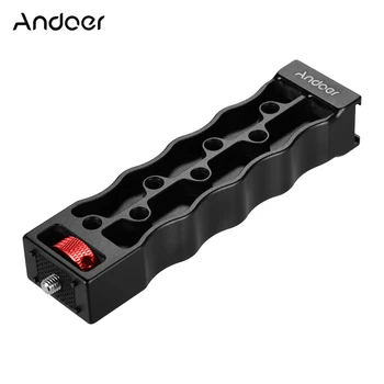 

Andoer Gimbal Stabilizer Handle Hand Grip 2/4 Location Pins Extension Rod Holder Aluminum Alloy+Cold Shoe for Zhiyun Weebill S