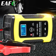 Motocicleta de carregamento de energia do carro 110v a 220v a 12v 6a inteligente automático carregamento de energia rápida molhado seco chumbo ácido display lcd