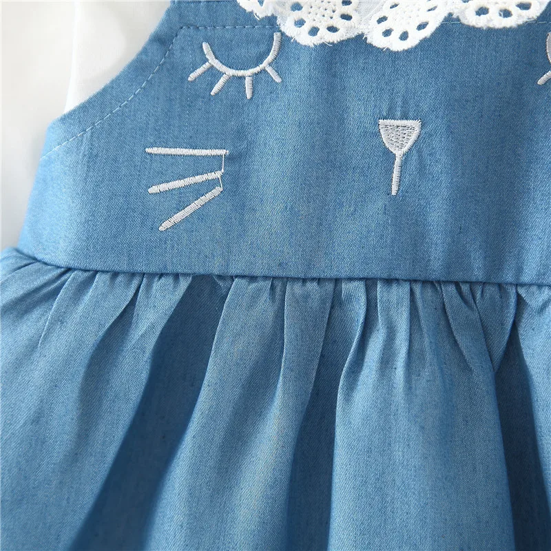 

2019 Autumn New Style 0-4-Year-Old Girls Cartoon Cowboy Two-Piece Set Korean-style Baby Dress
