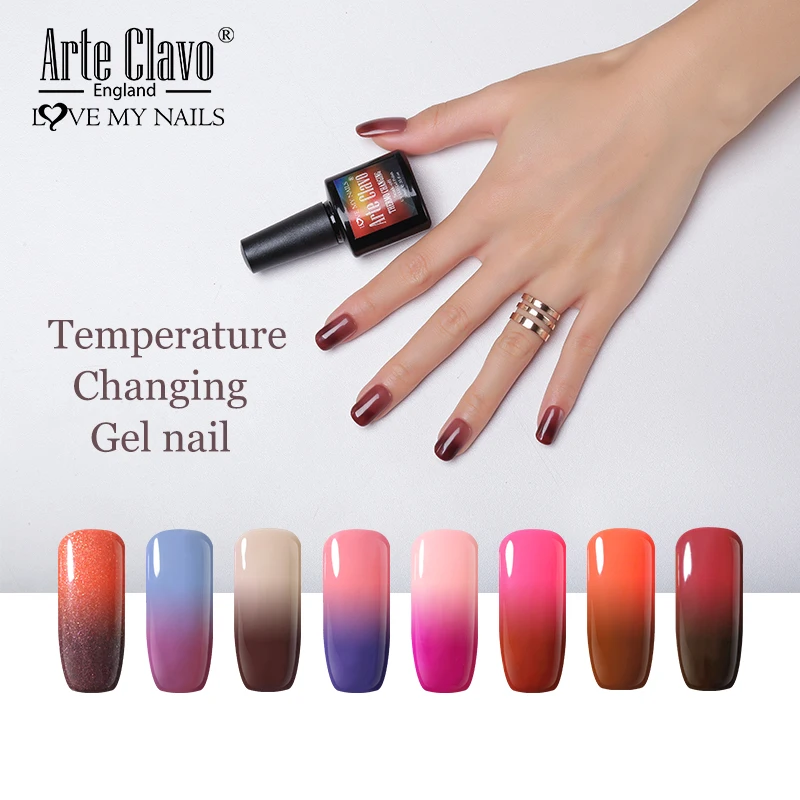 

Arte Clavo 10ml Gel Nail UV Gel Hybrid Gel Lacquer Temperature Color Changing Gel Nail Professional Nail Art UV LED Gel Nail