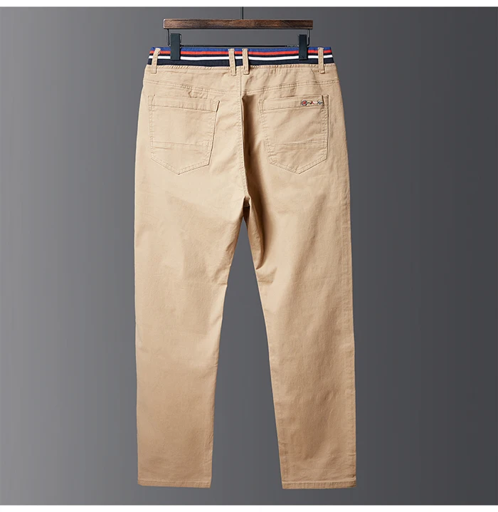 Для Мужчин's Бизнес Повседневное брюки 98% модные хлопковые из невыцветающей ткани Цвет бренд хаки брюки, большой размер 5XL 6XL 7XL