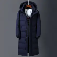 Хороший поп мужской зимний пуховик высокого качества X-Long толстое теплое пальто Модные тренс красные желтые черные Молодежные парки 3XL