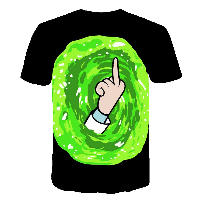 Nuevo Rick y Morty 3D impresión Camiseta cuello redondo manga corta унисекс verano мужские футболки Рик Морти camisetas хип-хоп n