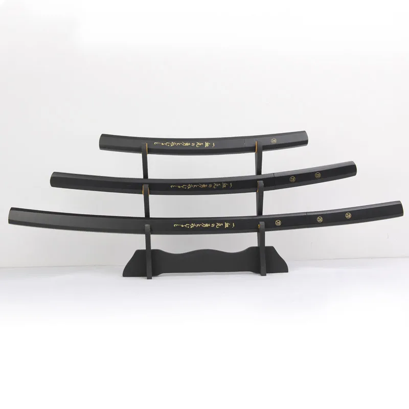 

Matte black three-piece decoration gift katana family decorations not edged