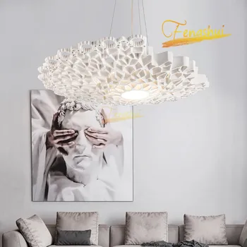 

Nordic Designer White Peacock Pendant Lamp Lighting Minimalist LED Pendant Lights Decor Loft Dining Room Hanging Lamp Fixtures