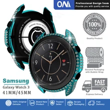 Étui de protection de luxe en diamant pour Samsung Galaxy Watch 3, 41MM 45MM, housse de protection rigide pour Galaxy Watch 3 