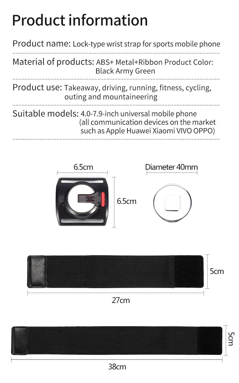 Running Mobile Phone ArmbandsOutdoor Fitness Cycling Navigation Bracket  Iphone Samsung Sports Equipment Universal Wrist Strap