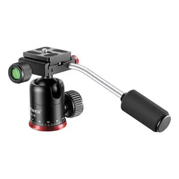 

Neewer Mini Tripod Head Mobile Phone/Camera Ball Head with Handle and 1/4 inch Quick Shoe Plate, 360 Degree Panoramic Ballhead