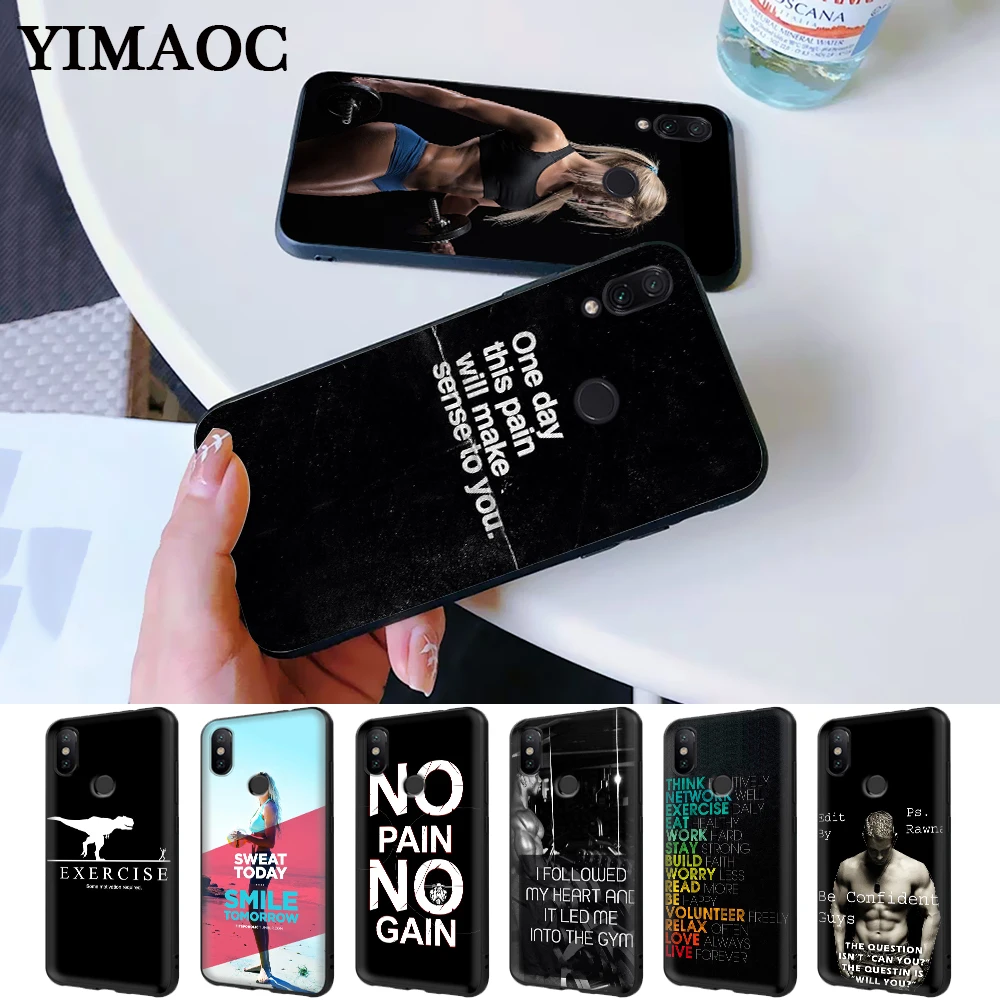 Фитнес Бодибилдинг мотивация силиконовый случай для Redmi Примечание 4X5 Pro 6 5A Prime 7 8 |