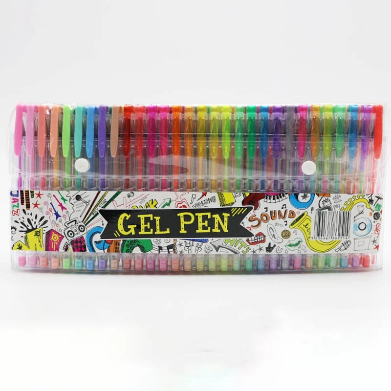 Goede 120 Kleuren Gel Pennen Set Vullingen Gel Inkt Pen Metallic Pastel Neon Glitter Schets Tekening Kleur Pen School Briefpapier Kleur gel Pe