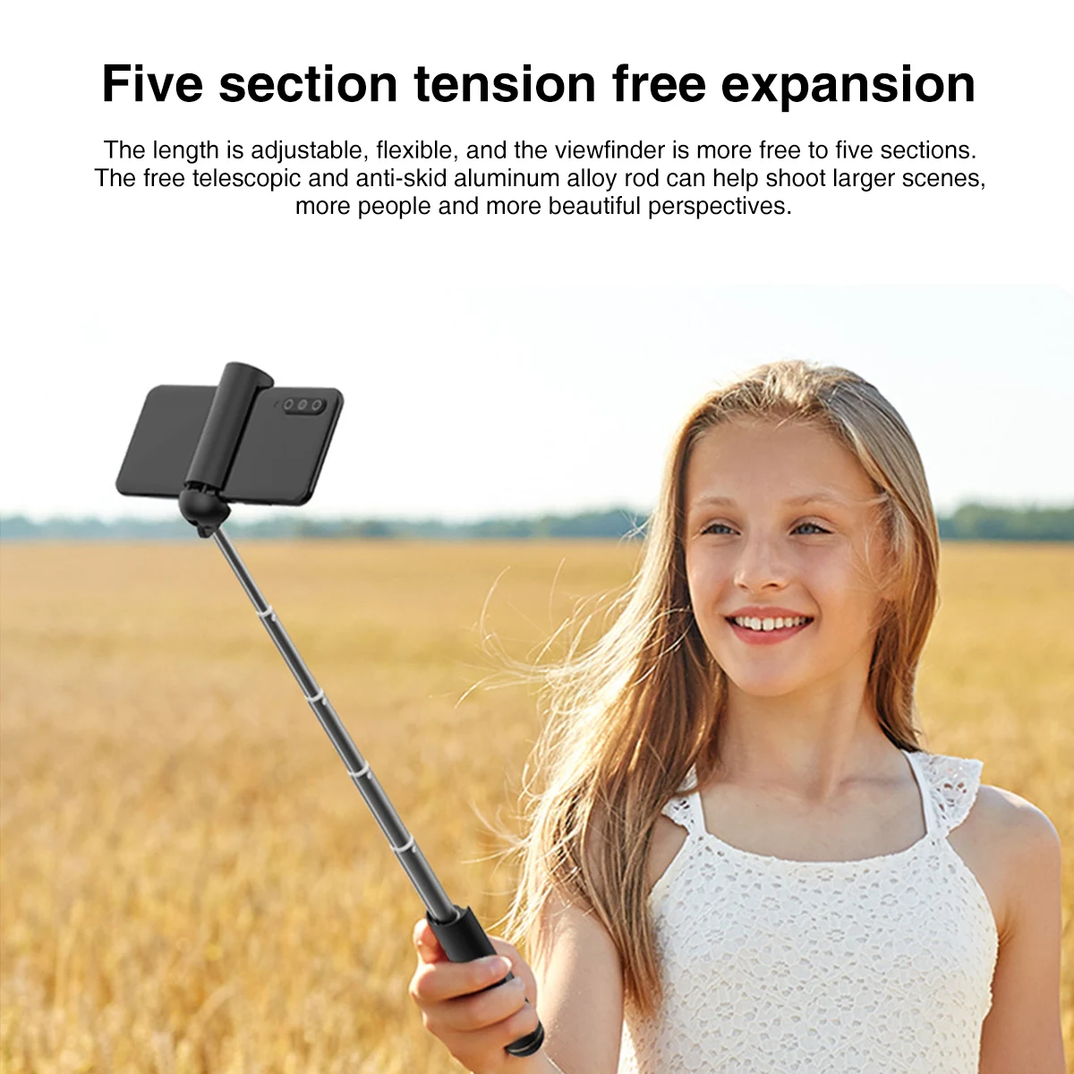 Wireless Bluetooth Selfie Stick Remote Control Mini Firefly Pocket Extendable Handheld Selfie Rod for iPhone Xiaomi HUAWEI VIVO