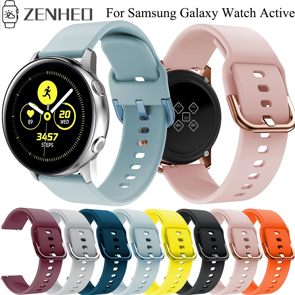 Ремешок силиконовый для Samsung Galaxy Watch Active/Active 2 браслет смарт часов Gear S2 /Galaxy 42 мм 20