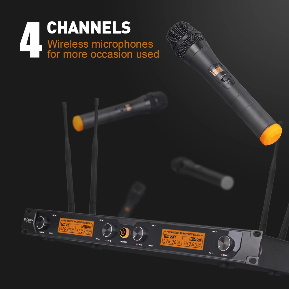 Top quality!!!Debra Audio D-240 4 Channel Handheld