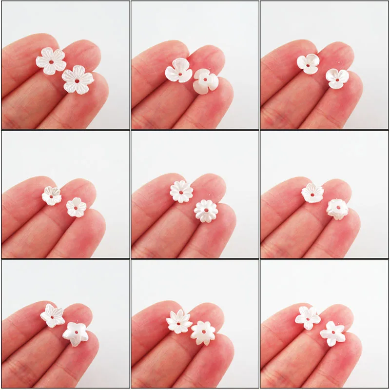 

Fashion New Acrylic Charms Pearl White Plastic Horn Snowflake Star Shamrock Retro Spacer Beads End Caps White