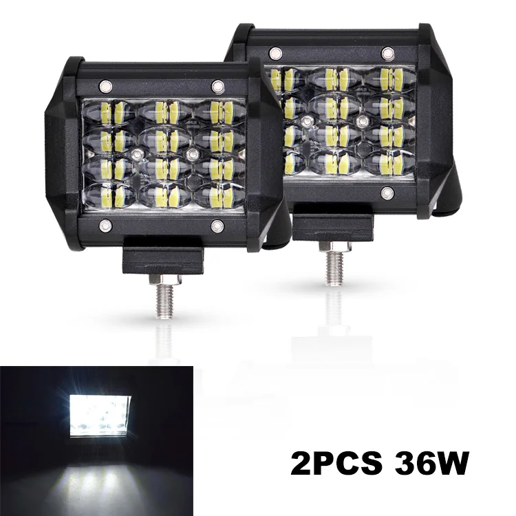 Nlpearl " 6D светодиодный свет бар пятно луча Противотуманные фары для 4X4 36 Вт 72 Вт белый светодиодный вождения Автомобильные фары Противотуманные фары в сборе 12V 24V - Цвет: 2pcs 6D 36W