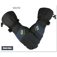 Мужские и женские перчатки для катания на лыжах с 3 пальцами и сенсорным экраном, ветрозащитные зимние теплые варежки для катания на сноуборде, Детские водонепроницаемые лыжные перчатки