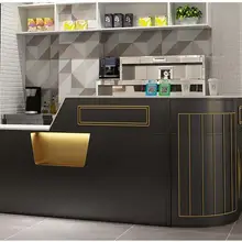 Современный простой молочный чай магазин касса салон красоты счетчик светильник роскошный магазин одежды стойка регистрации кафе бар стол