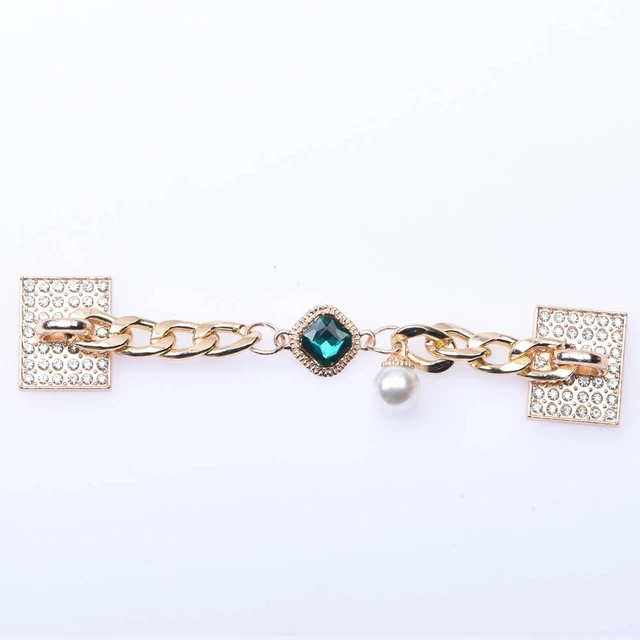 1 Pcs New Designer Chain Shoe Charms Croc Accessories Metal Charm Decoration for Croc Clog Shoes Pendant Buckle for Girl Gift r6659