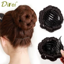 DIFEI волосы, Короткие вьющиеся волосы на заколках для наращивания, для женщин, высокотемпературное волокно, Syntheitc, 9 цветов, искусственные шиньоны, Ponytai