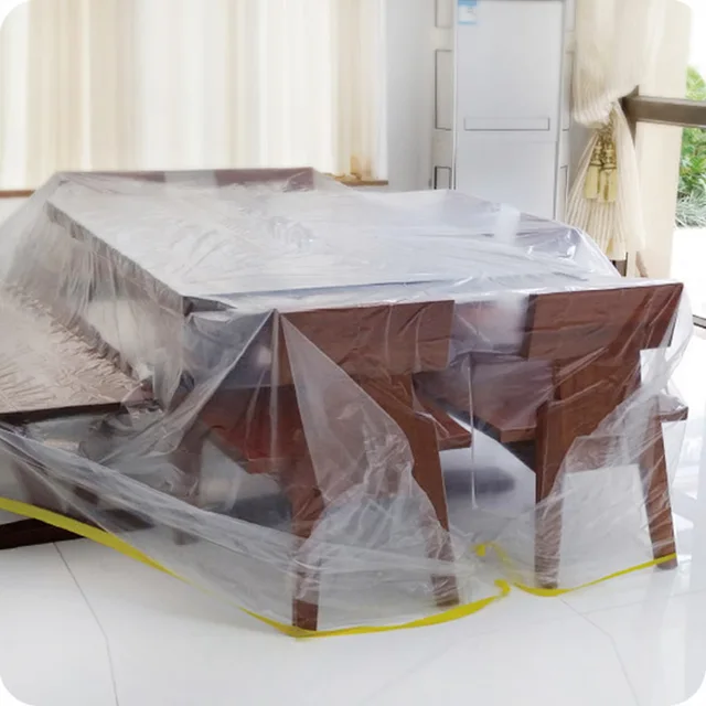 Multifunction Plastic Transparent Dust Cover of bed sofa furniture Outdoor Waterproof Cover 2