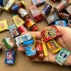 Mini Toy world Wacky Packages supermarket miniature mini merchandise bottles and cans, a variety of mixed hair 1