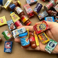 Mini Toy world Wacky Packages supermarket miniature mini merchandise bottles and cans, a variety of mixed hair 1