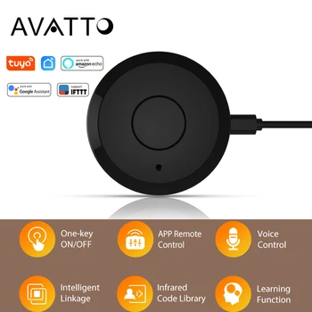 

AVATTO Universal Smart Home Automation Wifi IR 4G Intelligent Remote Controller Voice Control Work with Alexa Google Home Phone
