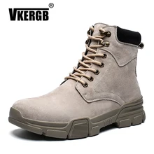 VKERGB/зимние мужские ботинки повседневная бархатная обувь для пары теплые зимние ботинки качественные водонепроницаемые теплые ботинки до-30 градусов Цельсия, размеры 36-47