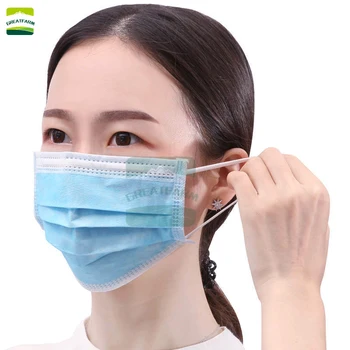

60 Pcs Masks Anti-Dust Dustproof Disposable Earloop Face Mouth Masks Facial Protective Cover Masks 3 Layers laboratory pig farm