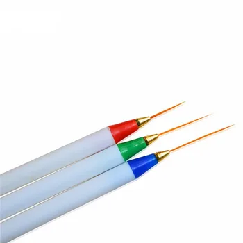 

3pcs Nail Brush For Manicure Gel Polish Acrylic Brush Set Drawing Line Pen Dotting Painting Stripes Nail Art Desig Tool