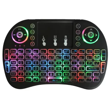 

2.4GHz Colorful Backlit Wireless QWERTY Keyboard Touchpad Mouse