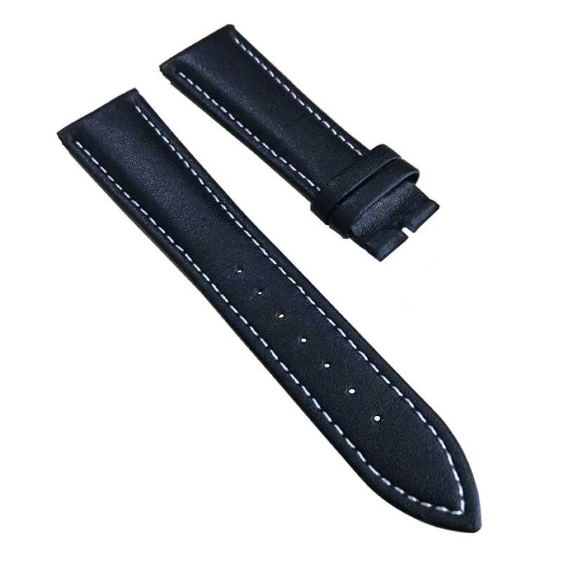 Black is not buckle 22 мм(пряжка 18 мм) T039417 Высококачественная Серебряная Пряжка+ черный ремешок из натуральной кожи - Цвет ремешка: Black is not buckle