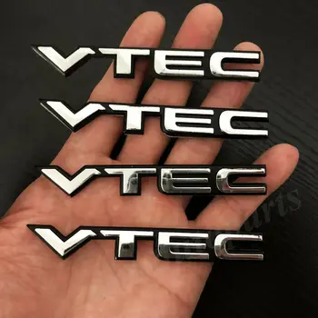 

4pcs VTEC Car Trunk Rear Emblem Badge Decal Sticker i-VTEC Turbo 220 370 JDM