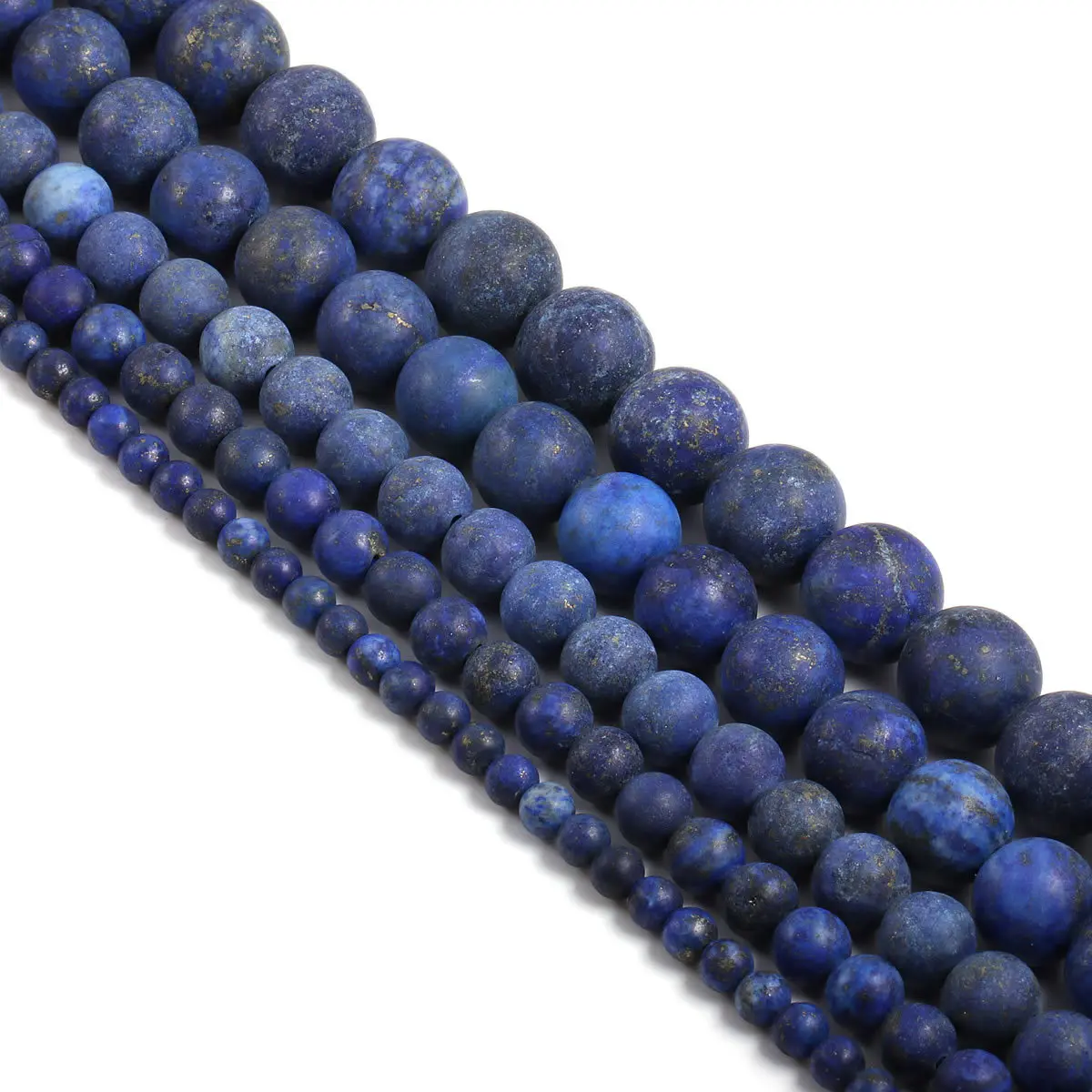 Natural Stone Beads Round Gorgeous Matte Blue Lapis Lazuli Loose For Diy Jewelry Making Necklaces Bracelets 4-12mm | Украшения и