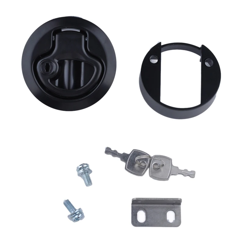 Flush Pull Slam Latch for Boat Deck Hatch 1/4 Inch Door Locking Style Latch Zinc Alloy Floor Lifter Inlet Handle for Boat Deck H