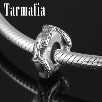 

New 925 Sterling Silver Charm Holy messenger snake Stopper Spacer Beads for Jewerly Making Fit Original Women Charm Bracelets