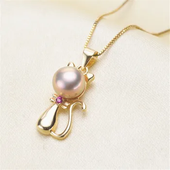

Pendant Mount Pearl Accessories 925 sterling silver pendant of the same design Jewelry DIY No Pearl Free Shipping 2019D056