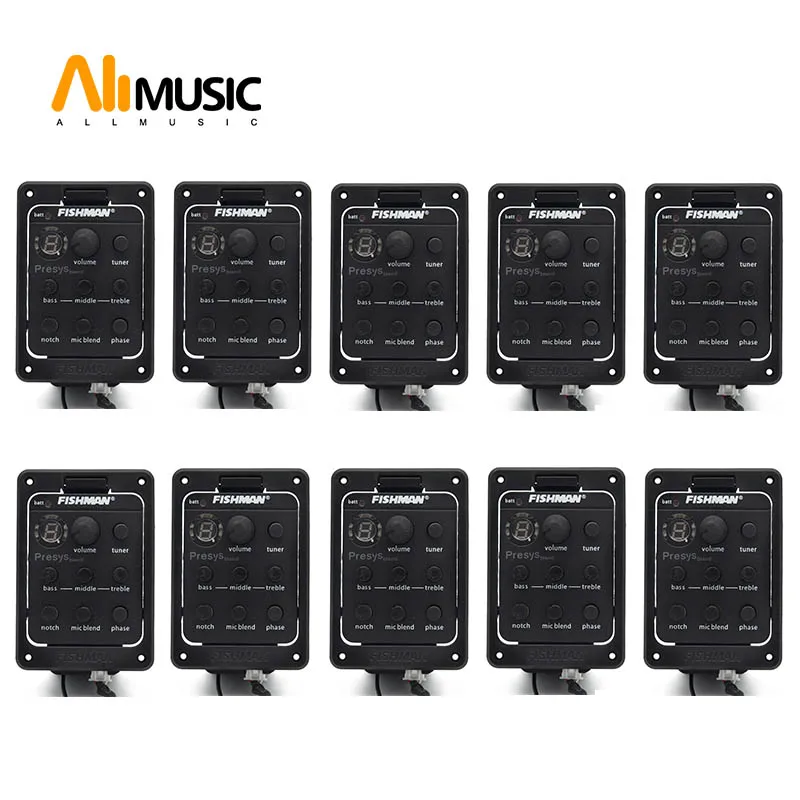 4 Band Acoustic Guitar Preamp 301 EQ Tuner Piezo Pickup Equalizer System with Mic Beat Board for Acoustic Guitar with Logo