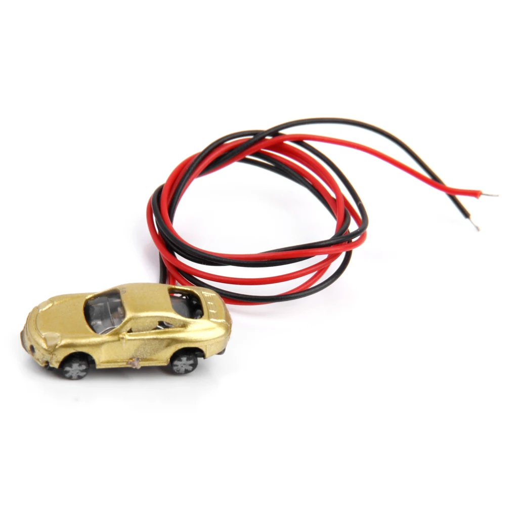 10 Packs Model Cars with Light for Scenery Layout or Diorama 12V