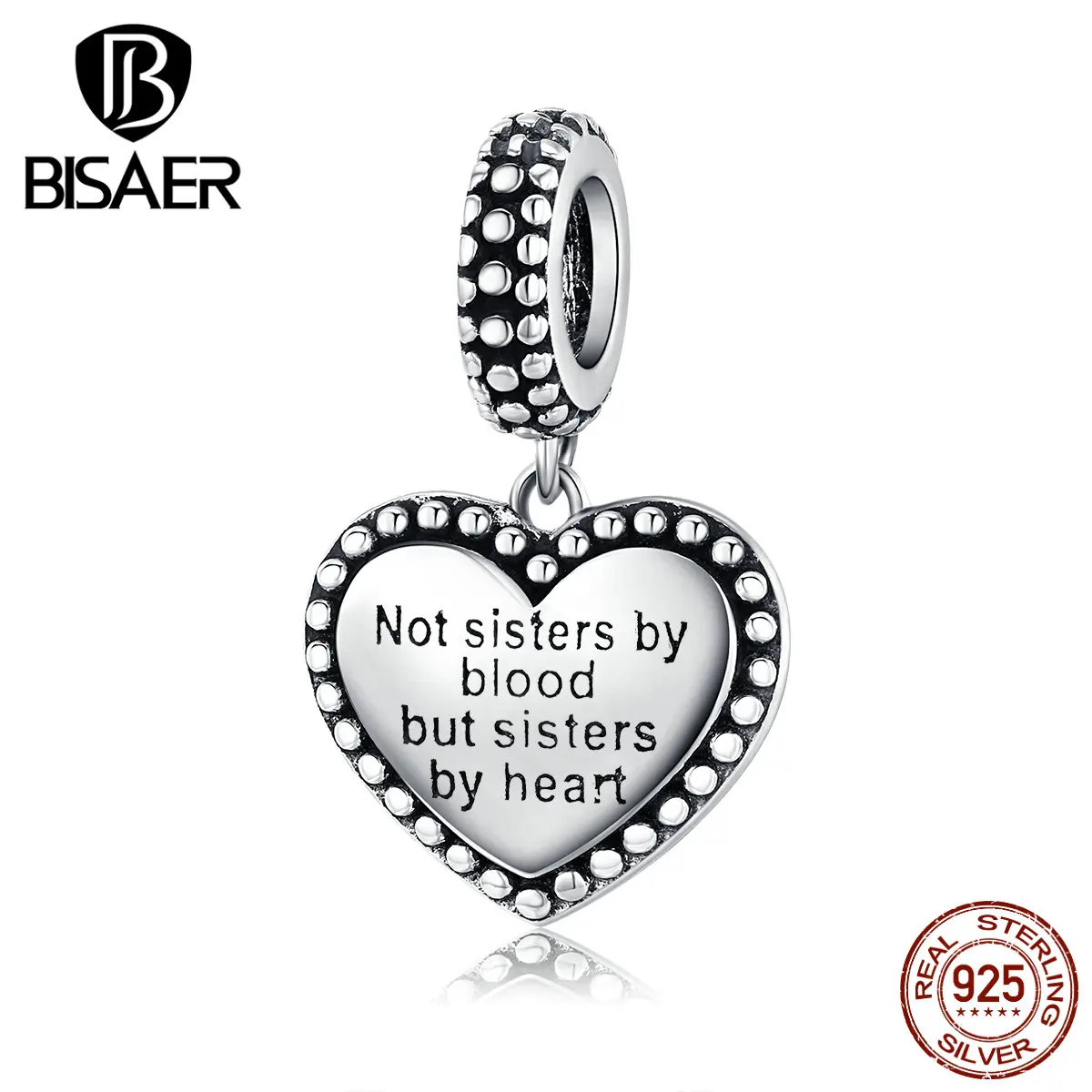 Sister Charms BISAER, 925 пробы, серебряный, для сестры, дружба, бусины, подходят для женщин, очаровательный браслет, браслеты, 925, ювелирное изделие, ECC1396