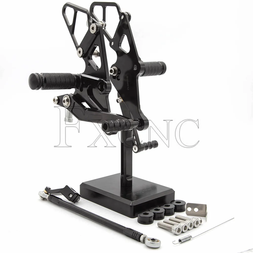 Для YAMAHA mt-07/FZ07 2013- XSR700- CNC алюминиевый сплав Подножка для ног Педаль peg Rearset задний Набор - Цвет: Black