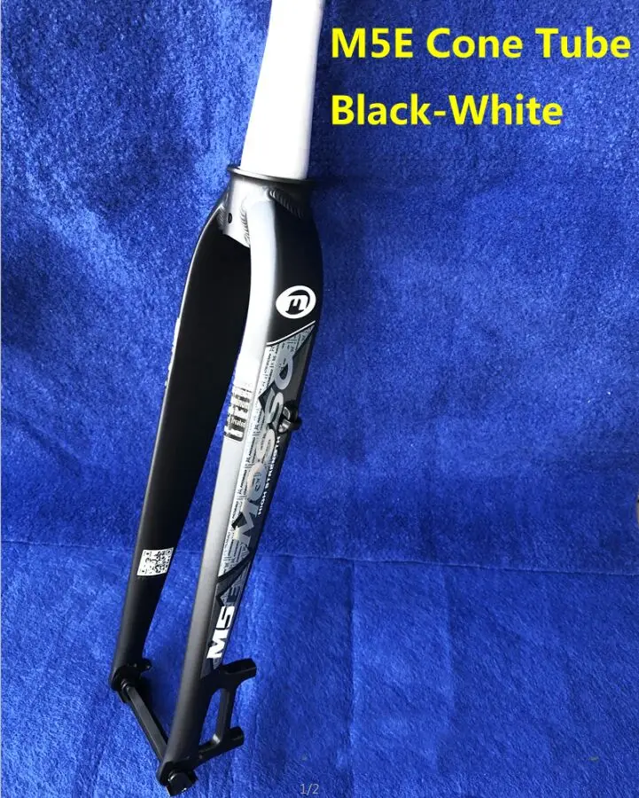 M5E Cone Black-White Вилка Mosso M6 M5 M5E M5EV M3 MTB Велосипедная вилка подходит для 26 27,5 29er шоссейная Велосипедная вилка v тормоза передние вилки конусная глянцевая/матовая - Цвет: M5E Cone Black-White