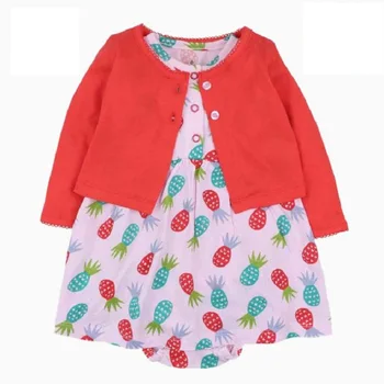 

baby girl clothes long sleeve cardigan+romper dress 2020 summer clothing set baby boy outfit 6-24M