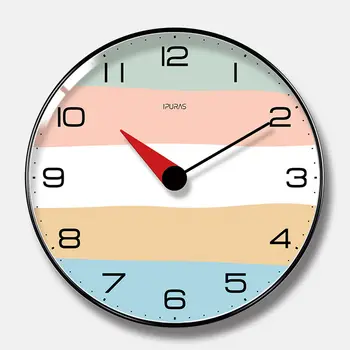 

Wall Clock Nordic Cartoon Mute Clock Wall Clock Living Room Creative Home Personality Bedroom Cute Wall Clock Modern Design
