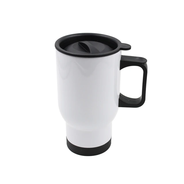 White Plastic Sublimation Travel Mug - 15oz.