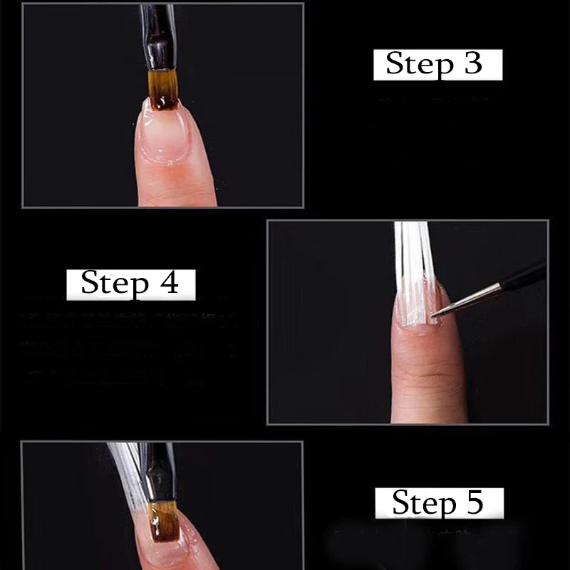 1 м/2 м для дизайна ногтей стекловолокно для УФ-геля DIY Гвозди белый акриловый наконечник для наращивания ногтей форма стекловолокна строительный инструмент для маникюра